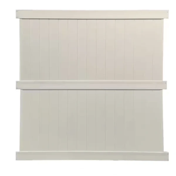 Weatherables Augusta 8 ft. H x 8 ft. W Tan Vinyl Privacy Fence Panel Kit