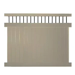 Weatherables Bradford 6 ft. H x 8 ft. W Khaki Vinyl Privacy Fence Panel Kit