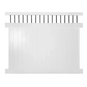 Weatherables Bradford 6 ft. H x 8 ft. W White Vinyl Privacy Fence Panel Kit