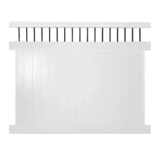 Weatherables Bradford 6 ft. H x 8 ft. W White Vinyl Privacy Fence Panel Kit