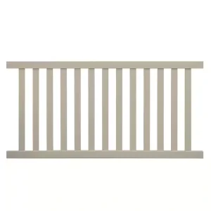 Weatherables Captiva 4 ft. H x 8 ft. W Khaki Vinyl Pool Fence Panel