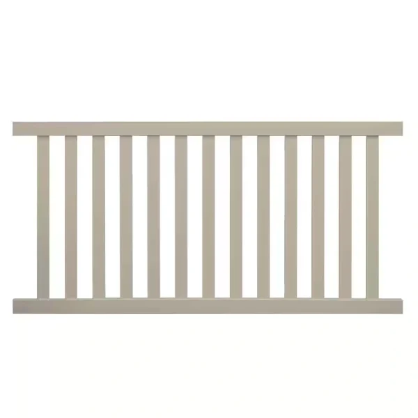 Weatherables Captiva 4 ft. H x 8 ft. W Khaki Vinyl Pool Fence Panel
