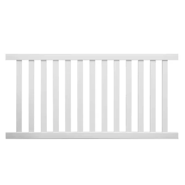 Weatherables Captiva 4 ft. H x 8 ft. W White Vinyl Pool Fence Panel