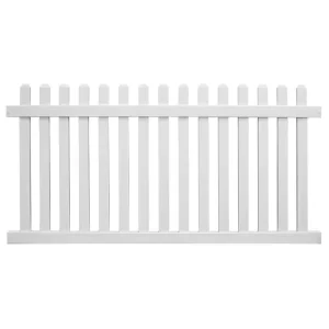 Weatherables Chelsea 4 ft. H x 6 ft. W White Vinyl Picket Fence Panel Kit