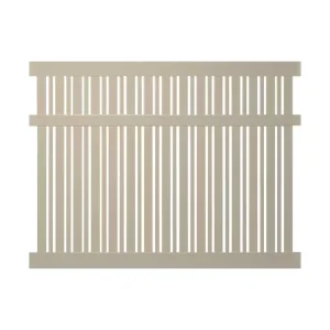 Weatherables Davenport 5 ft. H x 8 ft. W Khaki Vinyl Semi-Privacy Fence Panel Kit