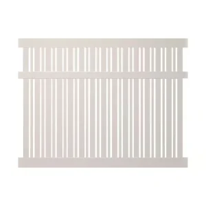 Weatherables Davenport 5 ft. H x 8 ft. W Tan Vinyl Semi-Privacy Fence Panel Kit