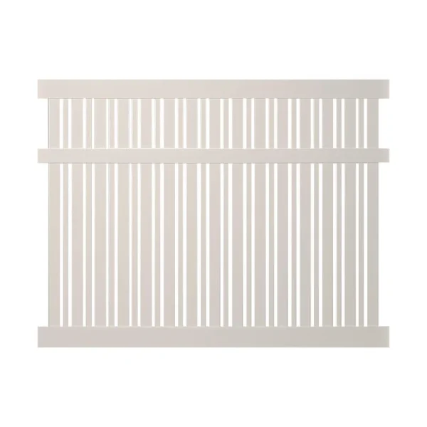 Weatherables Davenport 6 ft. H x 6 ft. W Tan Vinyl Semi-Privacy Fence Panel Kit
