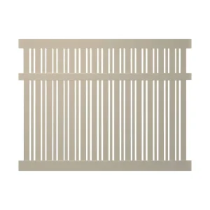 Weatherables Davenport 6 ft. H x 8 ft. W Khaki Vinyl Semi-Privacy Fence Panel Kit