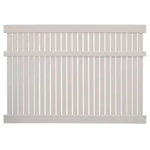 Weatherables Huntington 5 ft. H x 6 ft. W Tan Vinyl Semi-Privacy Fence Panel Kit