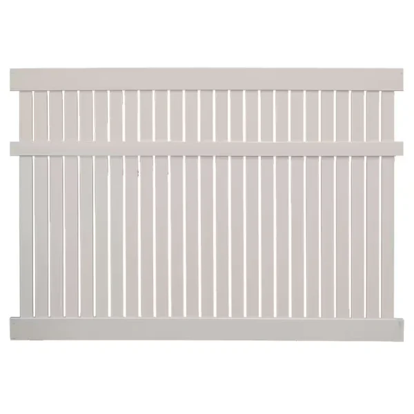 Weatherables Huntington 5 ft. H x 6 ft. W Tan Vinyl Semi-Privacy Fence Panel Kit