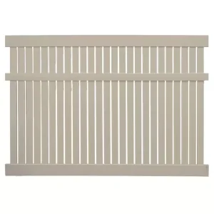 Weatherables Huntington 6 ft. H x 6 ft. W Khaki Vinyl Semi-Privacy Fence Panel Kit