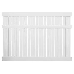 Weatherables Huntington 6 ft. H x 8 ft. W White Vinyl Semi-Privacy Fence Panel Kit
