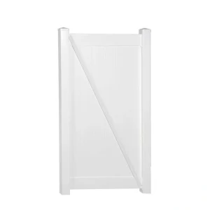 Weatherables Pembroke 3.5 ft. W x 6 ft. H White Vinyl Privacy Fence Gate Kit