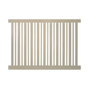 Weatherables Sarasota 4 ft. H x 8 ft. W Khaki Vinyl Pool Fence Panel