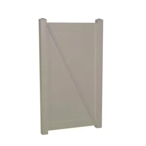 Weatherables Savannah 3.7 ft. W x 6 ft. H Khaki Vinyl Privacy Fence Gate Kit