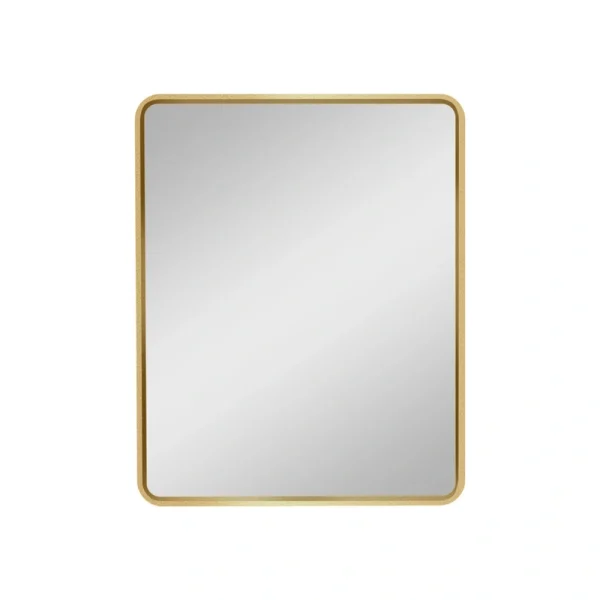 WELLFOR 20-in x 28-in Surface/Recessed Mount Gold Mirrored Medicine Cabinet