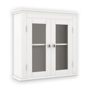 WELLFOR 20-in x 6.5-in White Bathroom Wall Cabinet