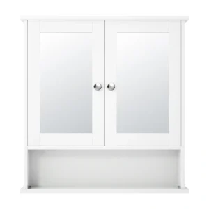 WELLFOR 22-in x 23-in x 5-in White Bathroom Wall Cabinet