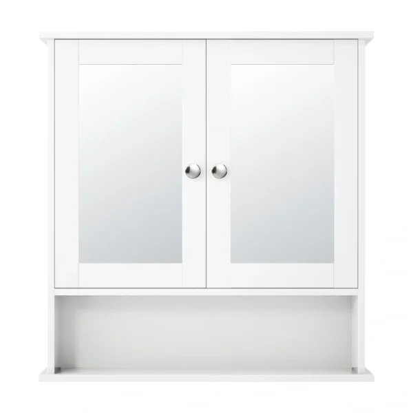 WELLFOR 22-in x 23-in x 5-in White Bathroom Wall Cabinet