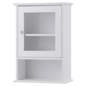 WELLFOR CY bathroom cabinet 14-in x 20-in x 7-in White Bathroom Wall Cabinet