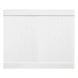 Wexford 6 ft. x 8 ft. White Vinyl Privacy Fence Panel