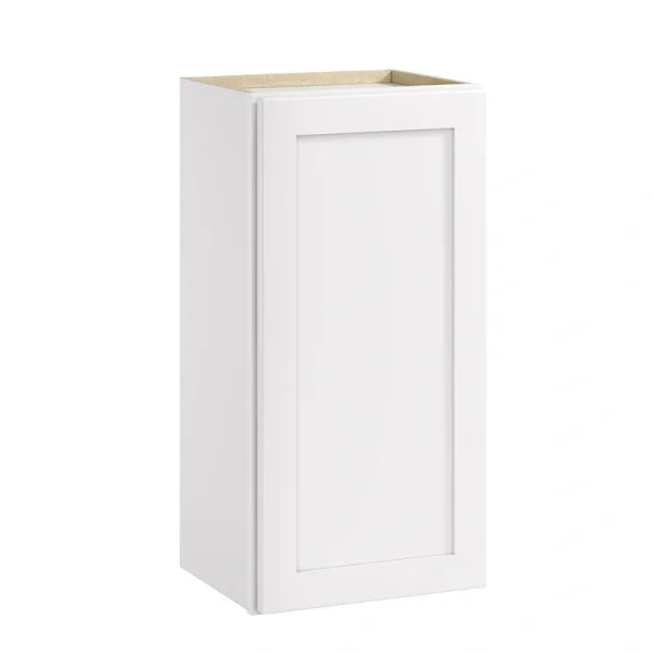 Whalen CLICK-IT Enfield 15-in W x 30-in H x 12-in D Classic White Birch Wall Ready To Assemble Plywood Cabinet (Raised Panel Shaker Door Style)
