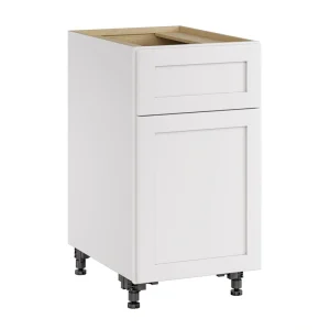 Whalen CLICK-IT Enfield 18-in W x 34.5-in H x 24-in D Classic White Birch 1-Drawer Base Ready To Assemble Plywood Cabinet (Raised Panel Shaker Style)