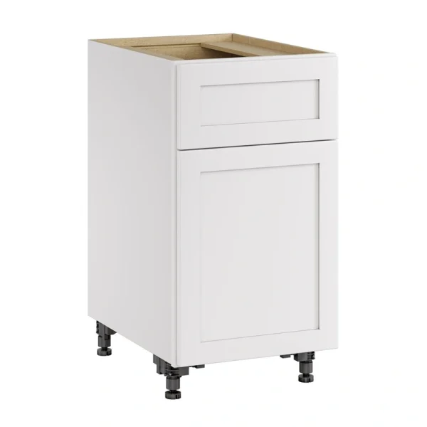 Whalen CLICK-IT Enfield 18-in W x 34.5-in H x 24-in D Classic White Birch 1-Drawer Base Ready To Assemble Plywood Cabinet (Raised Panel Shaker Style)