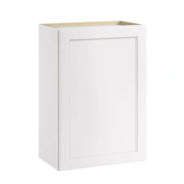 Whalen CLICK-IT Enfield 21-in W x 30-in H x 12-in D Classic White Birch Wall Ready To Assemble Plywood Cabinet (Raised Panel Shaker Door Style)