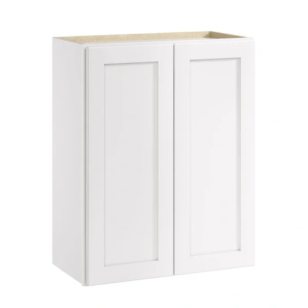 Whalen CLICK-IT Enfield 24-in W x 30-in H x 12-in D Classic White Birch Wall Ready To Assemble Plywood Cabinet (Raised Panel Shaker Door Style)
