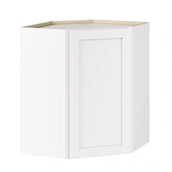 Whalen CLICK-IT Enfield 24-in W x 30-in H x 24-in D Classic White Birch Diagonal Corner Wall Ready To Assemble Plywood Cabinet (Raised Panel Shaker Style)