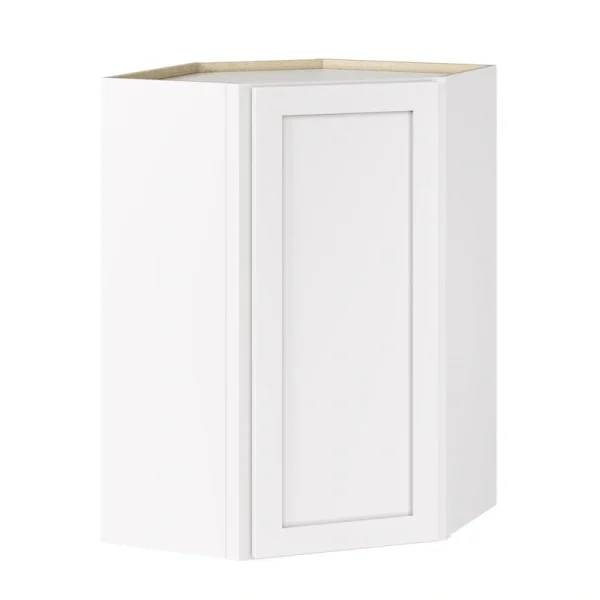 Whalen CLICK-IT Enfield 24-in W x 36-in H x 24-in D Classic White Birch Diagonal Corner Wall Ready To Assemble Plywood Cabinet (Raised Panel Shaker Style)