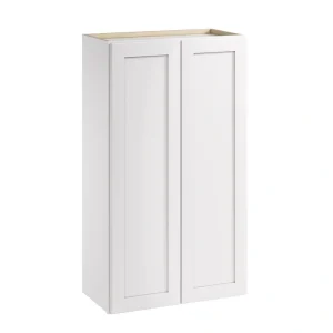 Whalen CLICK-IT Enfield 24-in W x 42-in H x 12-in D Classic White Birch Wall Ready To Assemble Plywood Cabinet (Raised Panel Shaker Door Style)