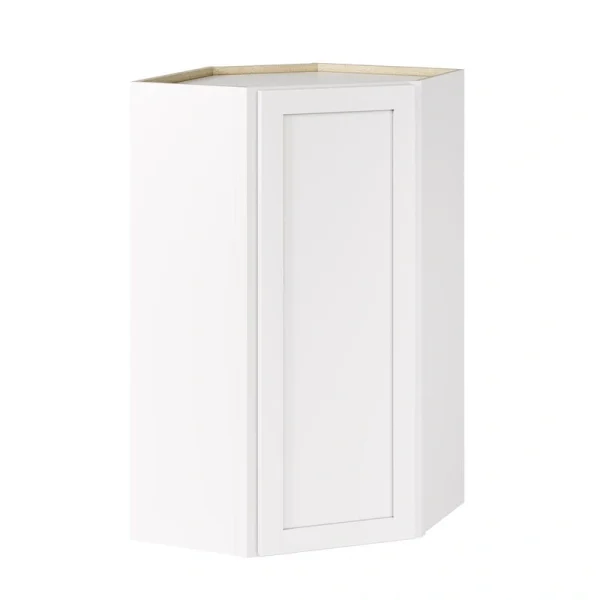 Whalen CLICK-IT Enfield 24-in W x 42-in H x 24-in D Classic White Birch Diagonal Corner Wall Ready To Assemble Plywood Cabinet (Raised Panel Shaker Style)