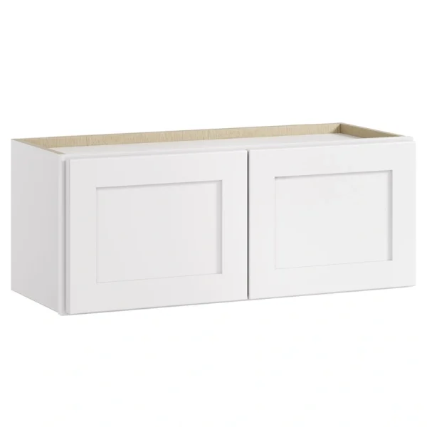 Whalen CLICK-IT Enfield 30-in W x 12-in H x 12-in D Classic White Birch Wall Ready To Assemble Plywood Cabinet (Raised Panel Shaker Door Style)