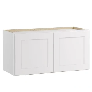 Whalen CLICK-IT Enfield 30-in W x 15-in H x 12-in D Classic White Birch Wall Ready To Assemble Plywood Cabinet (Raised Panel Shaker Door Style)
