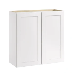 Whalen CLICK-IT Enfield 30-in W x 30-in H x 12-in D Classic White Birch Wall Ready To Assemble Plywood Cabinet (Raised Panel Shaker Door Style)