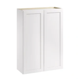 Whalen CLICK-IT Enfield 30-in W x 42-in H x 12-in D Classic White Birch Wall Ready To Assemble Plywood Cabinet (Raised Panel Shaker Door Style)