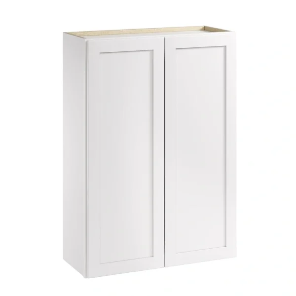 Whalen CLICK-IT Enfield 30-in W x 42-in H x 12-in D Classic White Birch Wall Ready To Assemble Plywood Cabinet (Raised Panel Shaker Door Style)