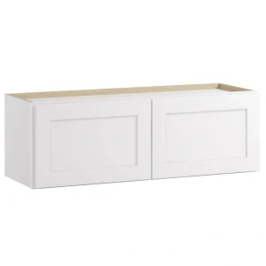 Whalen CLICK-IT Enfield 36-in W x 12-in H x 12-in D Classic White Birch Wall Ready To Assemble Plywood Cabinet (Raised Panel Shaker Door Style)