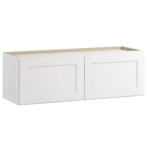 Whalen CLICK-IT Enfield 36-in W x 12-in H x 12-in D Classic White Birch Wall Ready To Assemble Plywood Cabinet (Raised Panel Shaker Door Style)