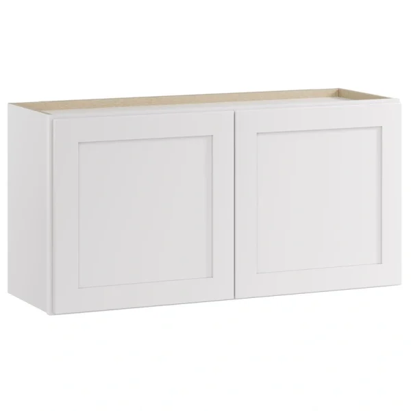 Whalen CLICK-IT Enfield 36-in W x 18-in H x 12-in D Classic White Birch Wall Ready To Assemble Plywood Cabinet (Raised Panel Shaker Door Style)