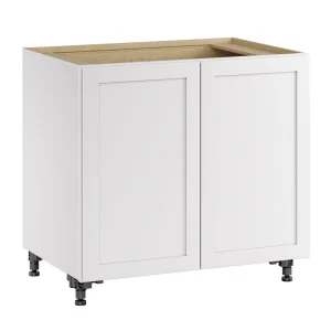 Whalen CLICK-IT Enfield 36-in W x 34.5-in H x 24-in D Classic White Birch Base Ready To Assemble Plywood Cabinet (Raised Panel Shaker Door Style)