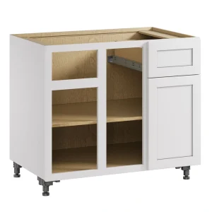 Whalen CLICK-IT Enfield 36-in W x 34.5-in H x 24-in D Classic White Birch Blind Corner Base Ready To Assemble Plywood Cabinet (Raised Panel Shaker Style)