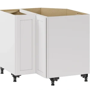 Whalen CLICK-IT Enfield 36-in W x 34.5-in H x 36-in D Classic White Birch Lazy Susan Corner Base Ready To Assemble Plywood Cabinet (Raised Panel Shaker Style)