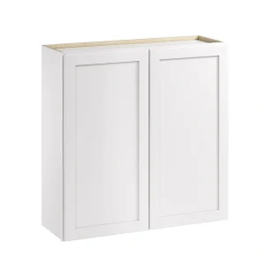 Whalen CLICK-IT Enfield 36-in W x 36-in H x 12-in D Classic White Birch Wall Ready To Assemble Plywood Cabinet (Raised Panel Shaker Door Style)