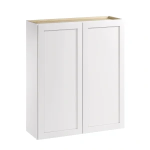 Whalen CLICK-IT Enfield 36-in W x 42-in H x 12-in D Classic White Birch Wall Ready To Assemble Plywood Cabinet (Raised Panel Shaker Door Style)