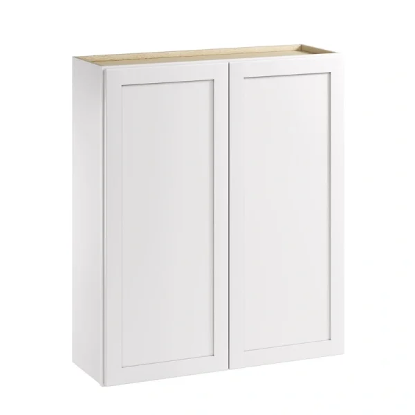 Whalen CLICK-IT Enfield 36-in W x 42-in H x 12-in D Classic White Birch Wall Ready To Assemble Plywood Cabinet (Raised Panel Shaker Door Style)