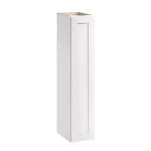 Whalen CLICK-IT Enfield 9-in W x 42-in H x 12-in D Classic White Birch Wall Ready To Assemble Plywood Cabinet (Raised Panel Shaker Door Style)