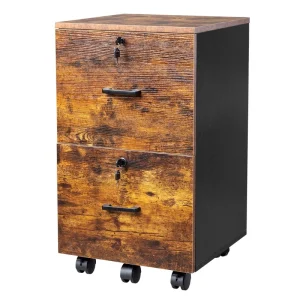 Winado Black On Brown 2-Drawer 15.75-in File Cabinet